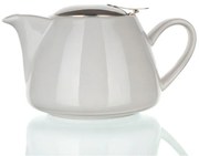 Ceainic din ceramică cu capac din inox şi sită Bonnet culoare albă BANQUET