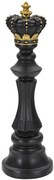 Mauro Ferretti Piesa Sah Rege Negru Și Aurii cm Ø 13X40,5 | Aosom Romania