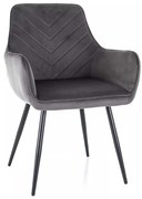 Scaun de bucătărie Maya Velvet, gri