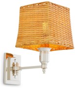 Aplica de perete LUX cu abajur din ratan Lexington nickel