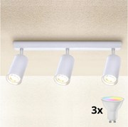 Spot LED reglabil SELE 3x GU10/6W/230V, alb - Brilagi