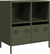 vidaXL Dulap, verde măsliniu, 68x39x73,5 cm, oțel laminat la rece