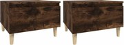 vidaXL Mese laterale 2 buc. stejar fumuriu 50x46x35 cm lemn compozit