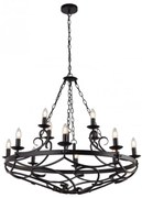 Candelabru design rustic Cartwheel Iii - 12lt 8912-12BK SRT