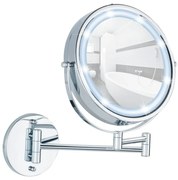 Oglindă cosmetică (5x) cu led/de mărire ø 17,5 cm Power-Loc Lumi – Wenko