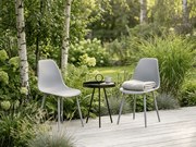Set de gradina OSAKA SIRVON - 2 scaune si masa rotunda, gri deschis
