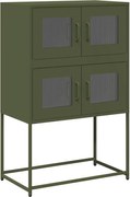 vidaXL Dulap înalt, verde măsliniu, 68x39x107 cm, oțel