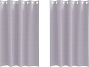 vidaXL Perdele Opaque cu Inel 2 pcs Gri Metalic 175 x 140 cm Poliester