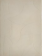 HOMCOM Covor living 160 x 120 cm, covor pufos cu model geometric, gros și antiderapant, crem | Aosom Romania