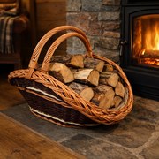 Set 2 cosuri pentru lemne din rachita ,   67x44x40   58x39x36 cm