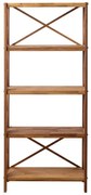 Etajeră în culoare naturală din lemn de stejar 70x161 cm X-Shelf – Unique Furniture