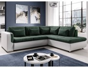 Coltar Living Extensibil FURUD L ROH Verde/Alb Dreapta