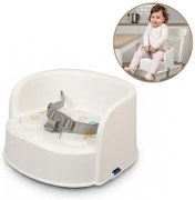 Scaun inaltator de masa portabil tip booster Kidizi EasySeat alb, model convertibil in taburet de joaca