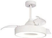 Lustra LED cu Ventilator si telecomanda Mini COIN alb