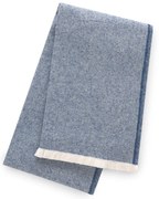 Pled din amestec de bumbac Euromant Linen, 140 x 180 cm, albastru