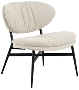 MAZZONI EXPORT SOPHIA Bej (material Apia 453)/cadru negru - FOTOLIU DE ODIHNĂ SCAUN PENTRU SALON/BIROU TAPIȚAT