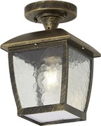 Plafonieră clasică auriu antic IP44 - Leuven