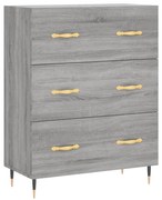 vidaXL Servantă, gri sonoma, 69,5x34x90 cm, lemn compozit