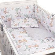 Set lenjerie matlasata 5 piese Kidizi On The Swing, include perna, plapumioara, aparatoare si cearceaf