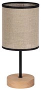 Spot-Light 77771974 - Lampă de masă NEGRO, 1xE27/25W/230V, finisaj stejar