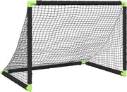 vidaXL Poartă de fotbal pentru copii, pliabilă, negru, 90x64x64 cm