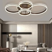 Lustra LED Cu Telecomanda, Elit's EsnC871-4A CF, 180w, Maro Coffee