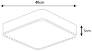 Plafonieră LED FELIZ LED/40W/230V 4000K 40x40 cm negru
