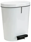Coș cu pedală Denox 25 l, oval, alb, 25 l