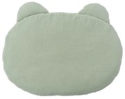 Pernuta copii cu urechiuse din muselina dubla Kidizi Mint, 38x26 cm, 0-2 ani