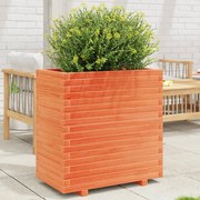 vidaXL Jardinieră grădină, maro ceruit, 70x40x72,5 cm, lemn masiv pin