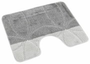 Kvalitex covoraș pentru WC Geometrie gri, 60 x 50cm