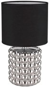 Lampă de masă VALENTINO 1xE14/40W/230V negru/argintiu Globo 21626C