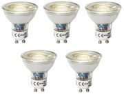 Set de 5 becuri LED GU10 reglabile 3W 200 lm 4000K