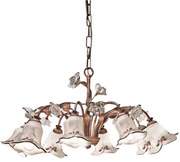 Candelabru 8 brate cu flori ceramice in stilul clasic Florentin PISA