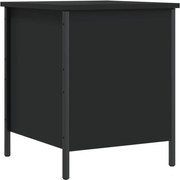 vidaXL Bancă de depozitare, negru, 40x42,5x50 cm, lemn prelucrat