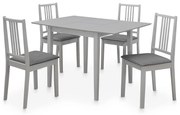 Set mobilier de bucătărie, 5 piese, gri, MDF