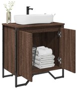 vidaXL Dulap chiuvetă de baie, stejar maro, 60x35x60 cm lemn prelucrat