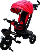 Tricicleta cu copertina Baby Care™ Turbo Bike , roti din cauciuc, pozitie somn, pedale si maner pentru parinti, scaun reversibil cu invartire 360