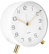 Ceas cu alarmă Karlsson Lofty, ø 11 cm, alb