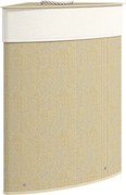 HOMCOM Coș de rufe din bambus 55L, coș triunghiular cu sac detașabil și lavabil, capac, mâner, 35x35x60cm, natural | Aosom Romania