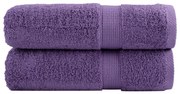 vidaXL Prosoape de mâini premium SOLUND 2 buc. violet 50x100 cm 600gsm