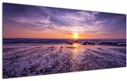 Tabloul cu plaja - apus de soare (120x50 cm)