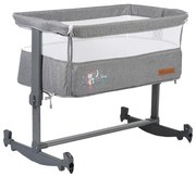 Patut Co-Sleeper cu laterala culisanta Cangaroo Always Together Grey