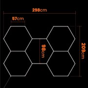 Plafonieră LED/240W/85-265V 4000K 298x209 cm CRI 90 IP44 alb