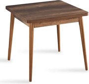 Masa bucatarie Brigitte, patrat, culoare nuc, 80 cm