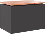 vidaXL Bancă de grădină Negru 60 x 40 x 43 cm