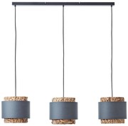 Lustră pe cablu Brilliant WATERLILLY 3xE27/60W/230V gri