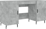 vidaXL Birou, gri beton, 140x50x75 cm, lemn compozit