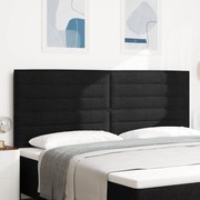 vidaXL Tăblie cap cu headboard Manual Negru 200 cm țesătură