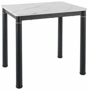 Masă de bucătărie Damar W 80 x 60 cm, marmură / negru